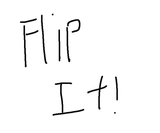 Flip It! - Hand drawn text