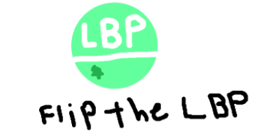 Flip the LBP - Hand drawn logo and text